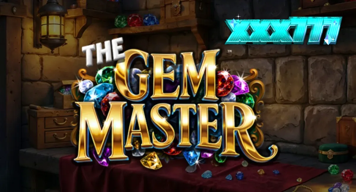 Tampilan visual slot The Gem Master dengan simbol permata berkilau